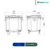 Contenedor con 4 ruedas con identificadores gubernamentales Plastik Gogic 1100 L
