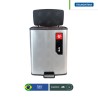 Combo bote de basura acero inoxidable con pedal Octos Tramontina RPBI 45 L + paquete con 100 bolsas RPBI