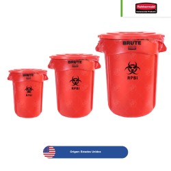 Combo contenedor Brute RPBI 20, 32 y 44 Gal + paquete con 100 bolsas RPBI