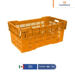 Caja enfilable calada con asa metal | 78 x 44 x 35 cm