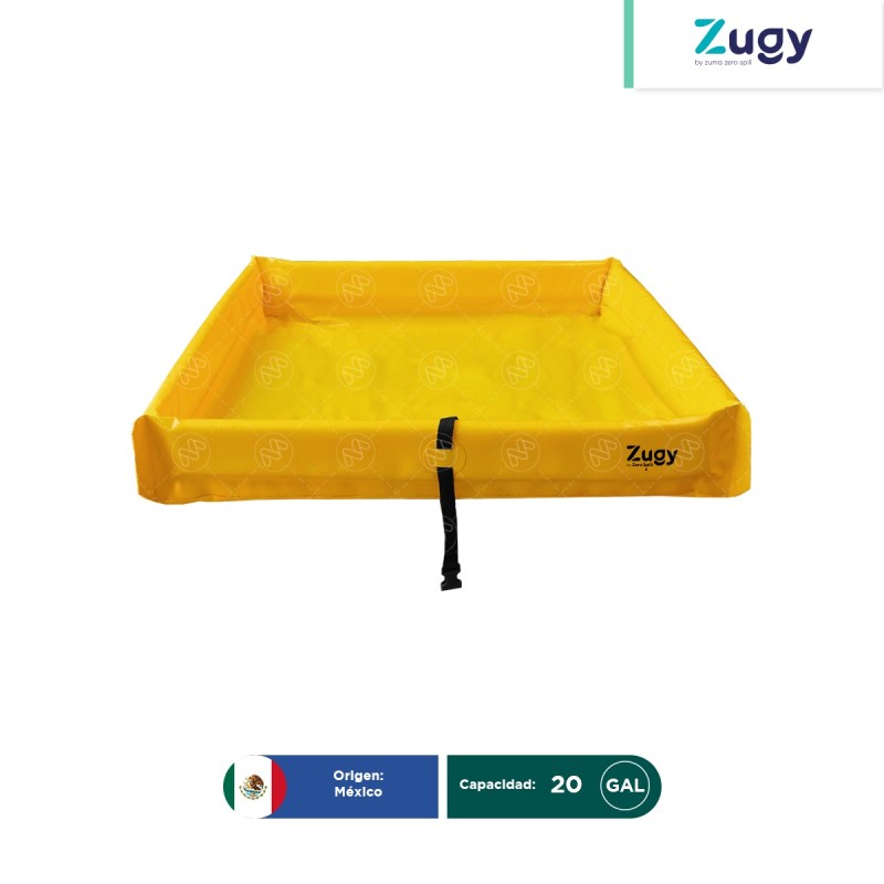 Berma portátil para derrames de 36×36? pulgadas de PVC